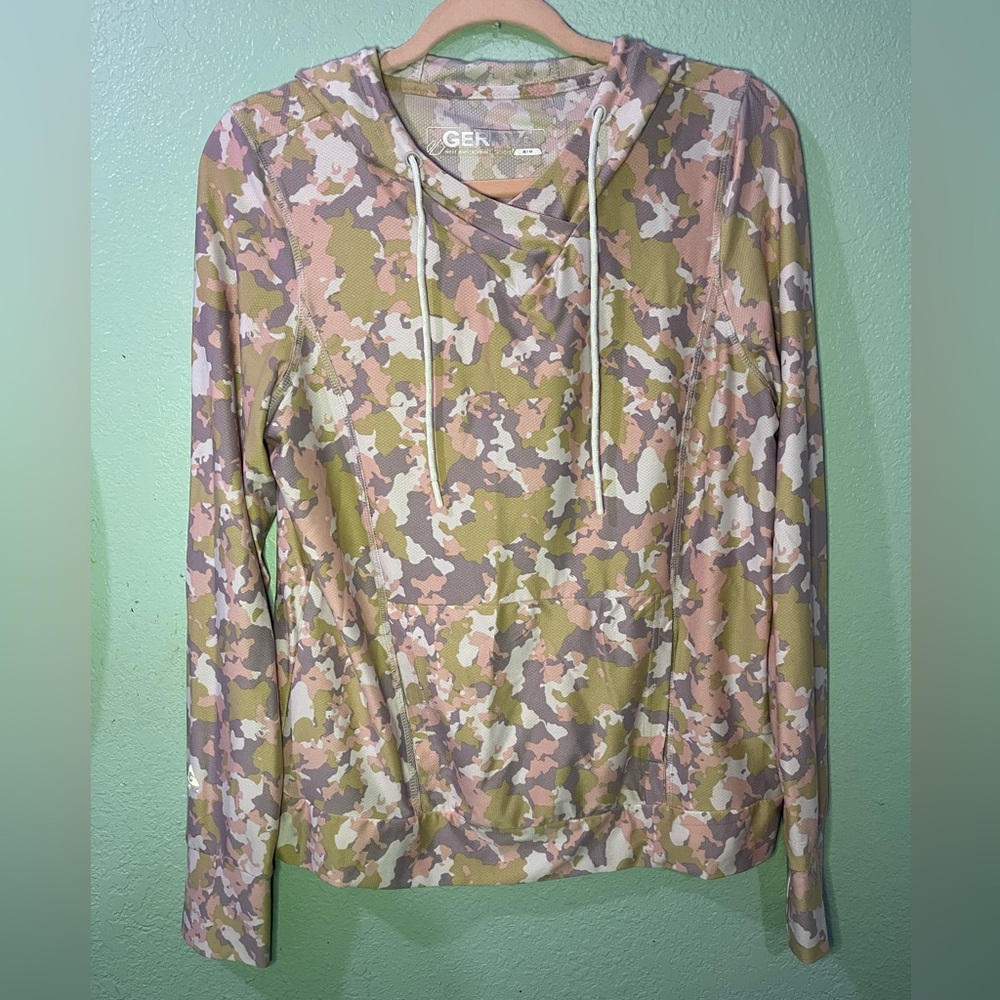 Gerry Weber Pink and Green Camouflage Hoodie